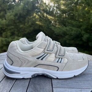 Vionic Tabi SDE Sneaker Womens Size‎ 8 Cream Suede Mesh Comfort Walking Shoe